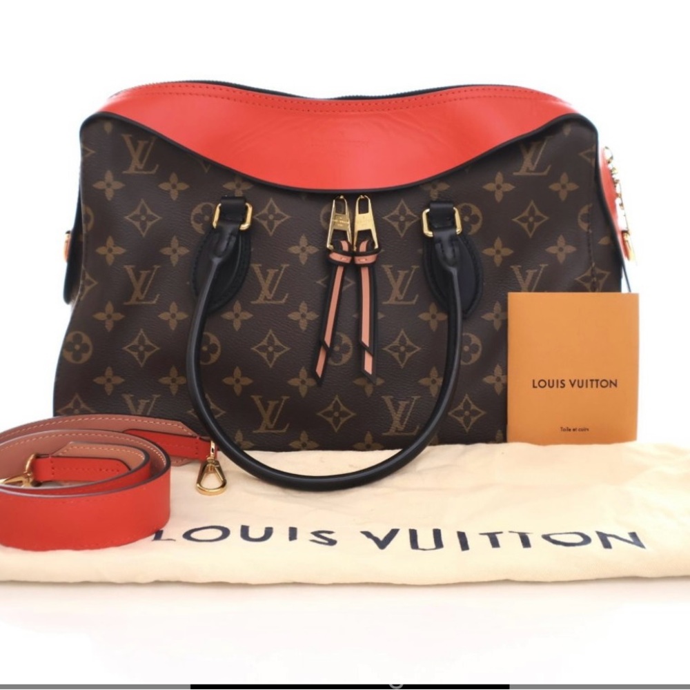 Louis Vuitton Tuileries Top Handle Bag Brown Leather